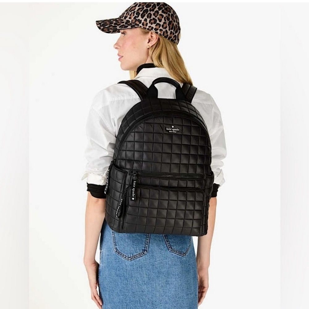 Kate Spade Quilted Black Backpack